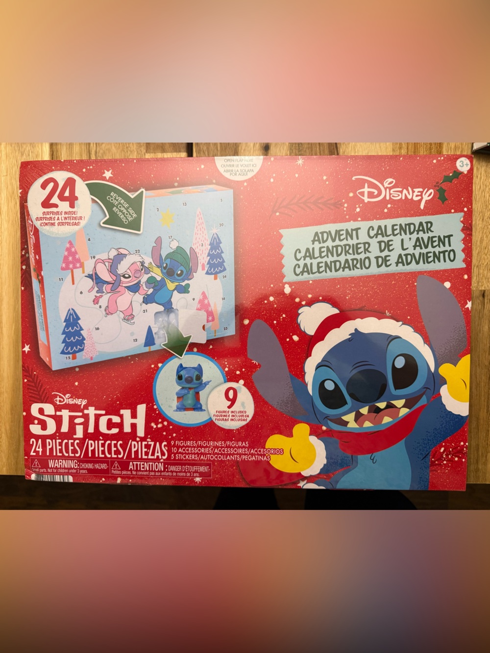 Disney Stitch Advent Calendar - Red & Blue Holiday Surprise Set